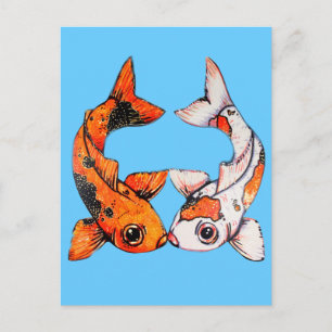 Carte postale Koi Kissing