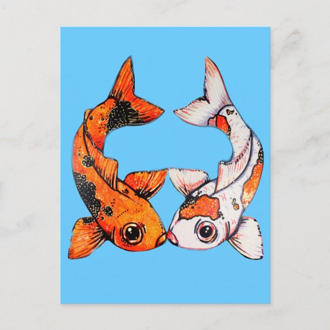 Carte postale Koi Kissing (Devant)