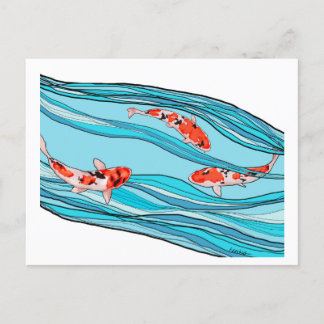 CARTE POSTALE KOI KOI