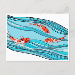CARTE POSTALE KOI KOI KOI