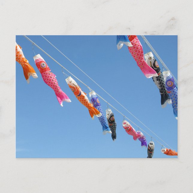 Carte Postale Koinobori (serpentins de carpe) : Japon (Devant)