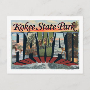Carte Postale Kokee State Park, Hawaii - Scènes aux grandes lett