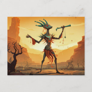 Carte Postale Kokopelli Dansant Sur Le Canyon Floor