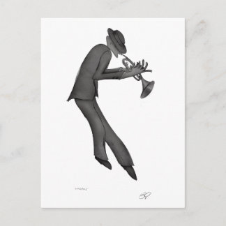 Carte Postale Kokopelli joue l'art du blues