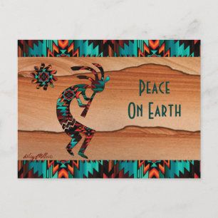 CARTE POSTALE KOKOPELLI JOUER LA FLUTE