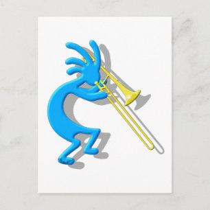 Carte Postale Kokopelli Trombone