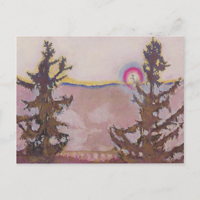 Carte Postale Koloman Moser - Paysage en Semmering (Devant)