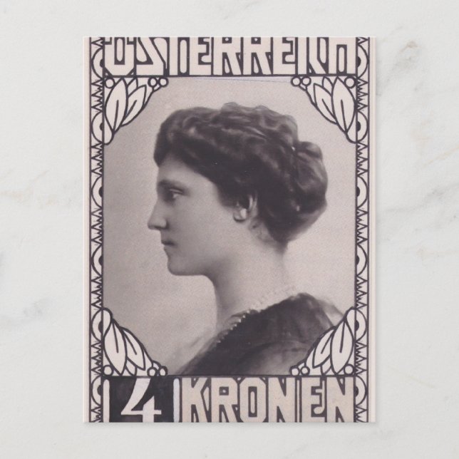 Carte Postale Koloman Moser - Stamp Design Empress Zita (Devant)