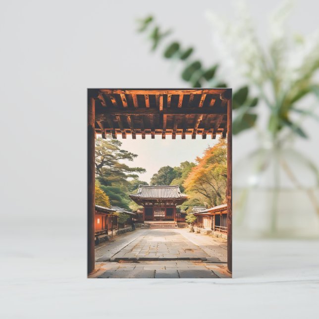 Carte Postale Komorebi - The Sun-Drenched Temple (Debout devant)