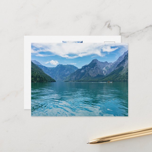 Carte Postale Königssee en Bavière, Berchtesgaden (Devant/Arrière en situation)