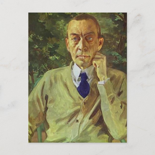 Carte Postale Konstantin Somov - Portrait du compositeur Sergei (Devant)