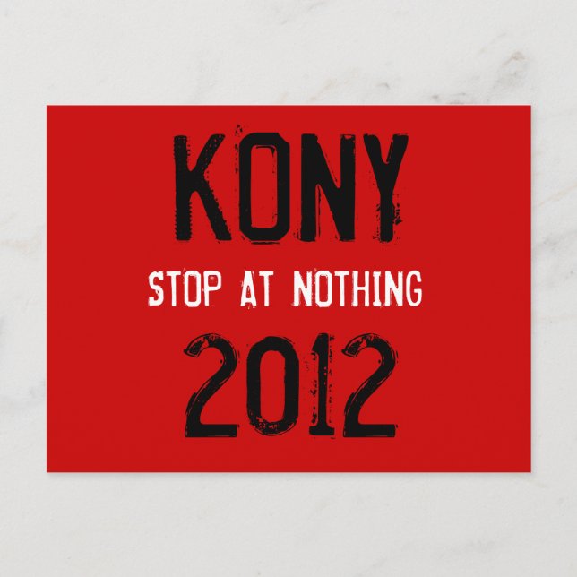 Carte postale Kony 2012 (Devant)