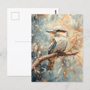 Carte Postale Kookaburra dans une aquarelle d'arbre