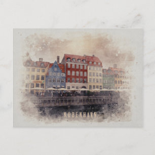 Carte Postale Kopenhagen aquarelle