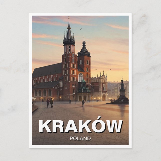 Carte Postale Krakow Pologne Travel (Devant)