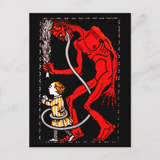 Carte Postale Krampus a une longue langue