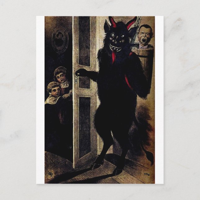 Carte Postale Krampus Dans L'Obscurité (Devant)