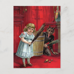 Carte Postale Krampus de cache vintage