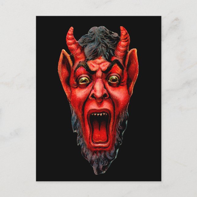 Carte Postale Krampus de culture vintage (Devant)