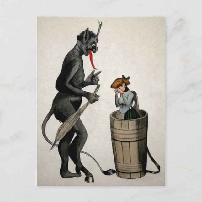 Carte Postale Krampus déplaisant (Devant)