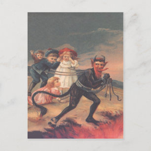 Carte Postale Krampus kidnapping