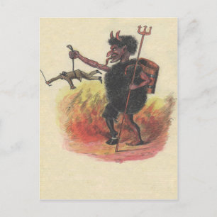 Carte Postale Krampus Punir les adultes
