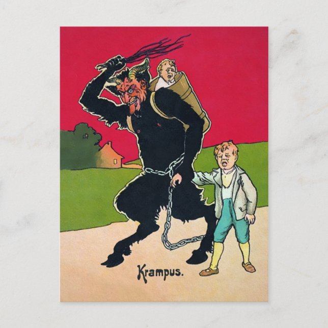 Carte Postale Krampus vintage (Devant)