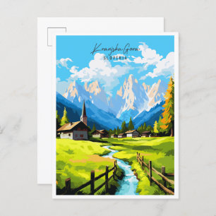 Carte Postale Kranjska Gora Slovénie illustration de voyage vint