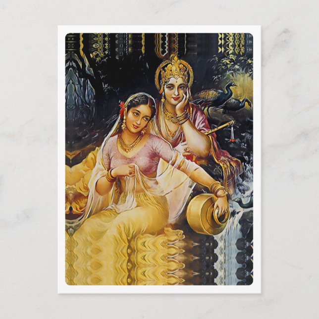 Carte Postale KRISHNA - divinité hindoue - (Devant)