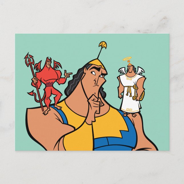 Carte Postale Kronk With Angel and Devil on Shoulders (Devant)