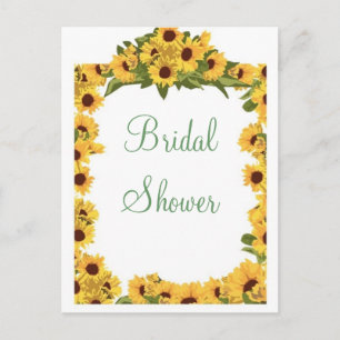 Carte Postale KRW Sunflower Custom Bridal Show Invitation