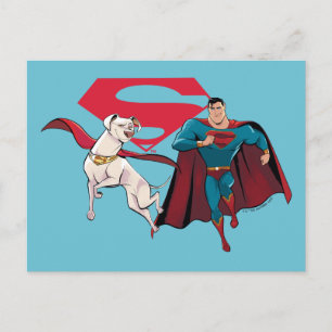 Carte Postale Krypto et Superman