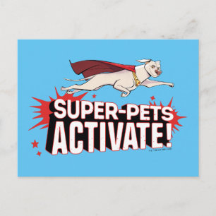 Carte Postale Krypto : Super-Animaux Activez !