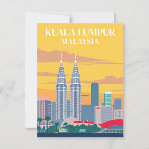 Carte Postale Kuala Lumpur Malaisie Tours Vintages Ville