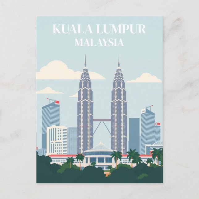 Carte Postale Kuala Lumpur Malaysia Petronas Towers Skyline City (Devant)