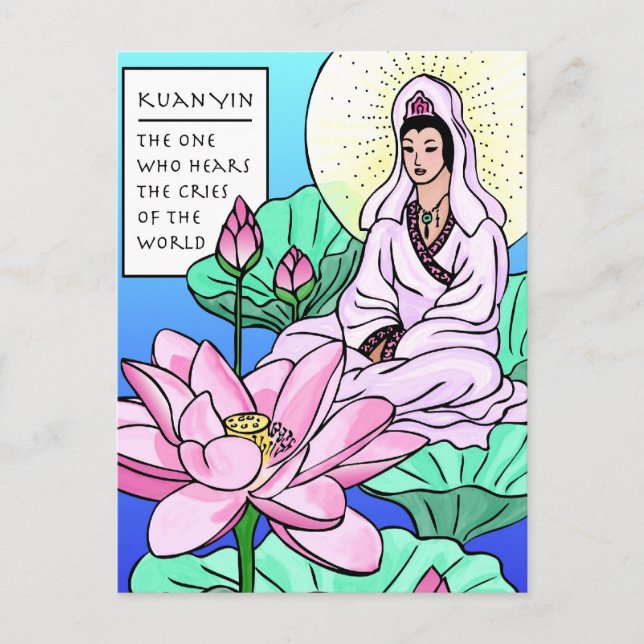 Carte Postale Kuan Yin, Quan Yin, entend vos prières (Devant)
