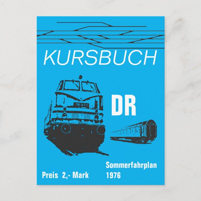 Carte Postale Kursbuchdesign Deutsche Reichsbahn (Devant)