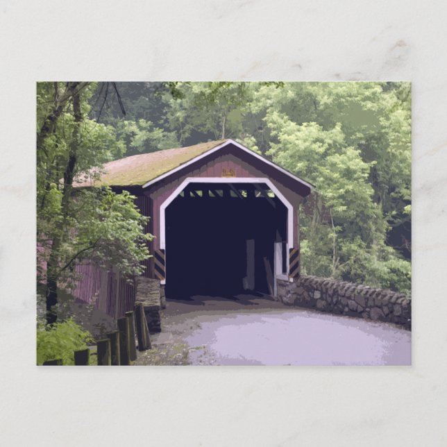 Carte Postale Kurtz Mill Pont couvert Lancaster Pennsylvanie (Devant)