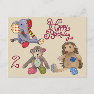 Carte Postale Kuscheltiere