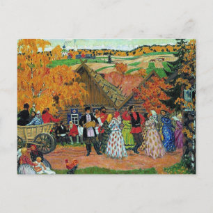 Carte Postale Kustodiev - Fête de village,