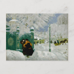 Carte Postale Kustodiev - Scène d'hiver