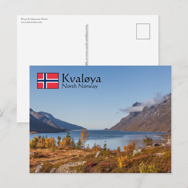 Carte Postale Kvaloya Island Norvège (Devant / Derrière)
