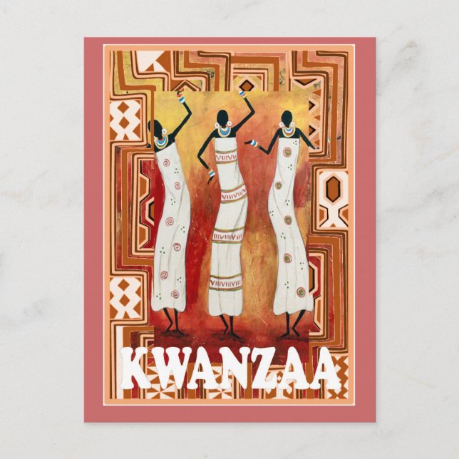 Carte Postale Kwanzaa - Danseuses (Devant)