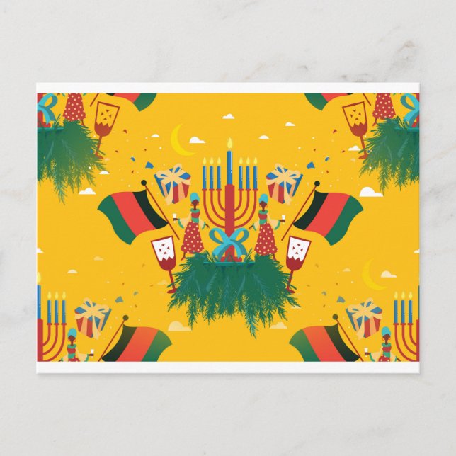 Carte Postale Kwanzaa jaune (Devant)
