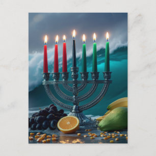 Carte Postale KWANZAA - KINARA et MAZAO -