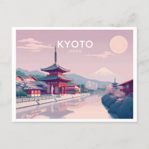 Carte Postale Kyoto Japan Pastel Design Voyage