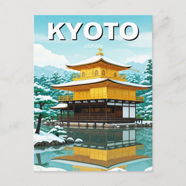 Carte Postale Kyoto Japon Voyage Kinkakuji Golden Pavilion (Devant)