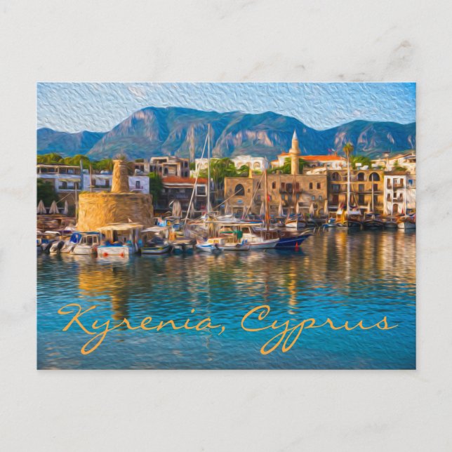 Carte Postale Kyrenia, Chypre : Peinture à l'huile (Devant)