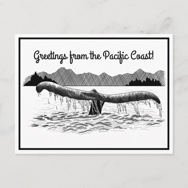 Carte Postale La baleine (Devant)