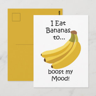 Carte Postale La banane me donne un coup de fouet et améliore mo